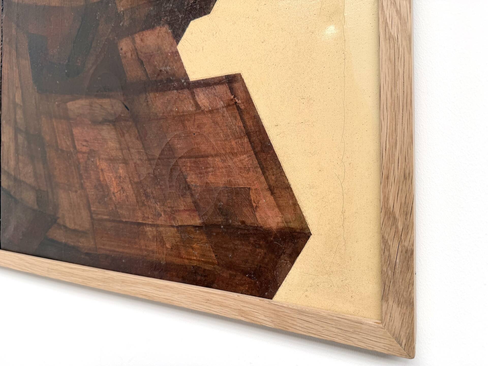 Abstract diptych "deconstructed architecture", France 1970