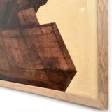 Abstract diptych "deconstructed architecture", France 1970