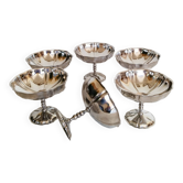 Ice cream or sorbet cups, large size, in 18/10 stainless steel, made in France