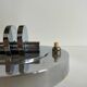Vintage table lamp, modernist chrome metal, France 1930