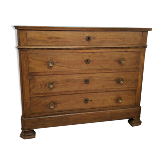 Louis-Philippe chest of drawers in solid wood