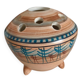 Tripod flower holder Vallauris signed MG – 1950s Superb flower holder in