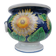 Very large painted ceramic plant pot - sunflower design