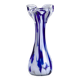 Vase en verre de Murano bleu et blanc