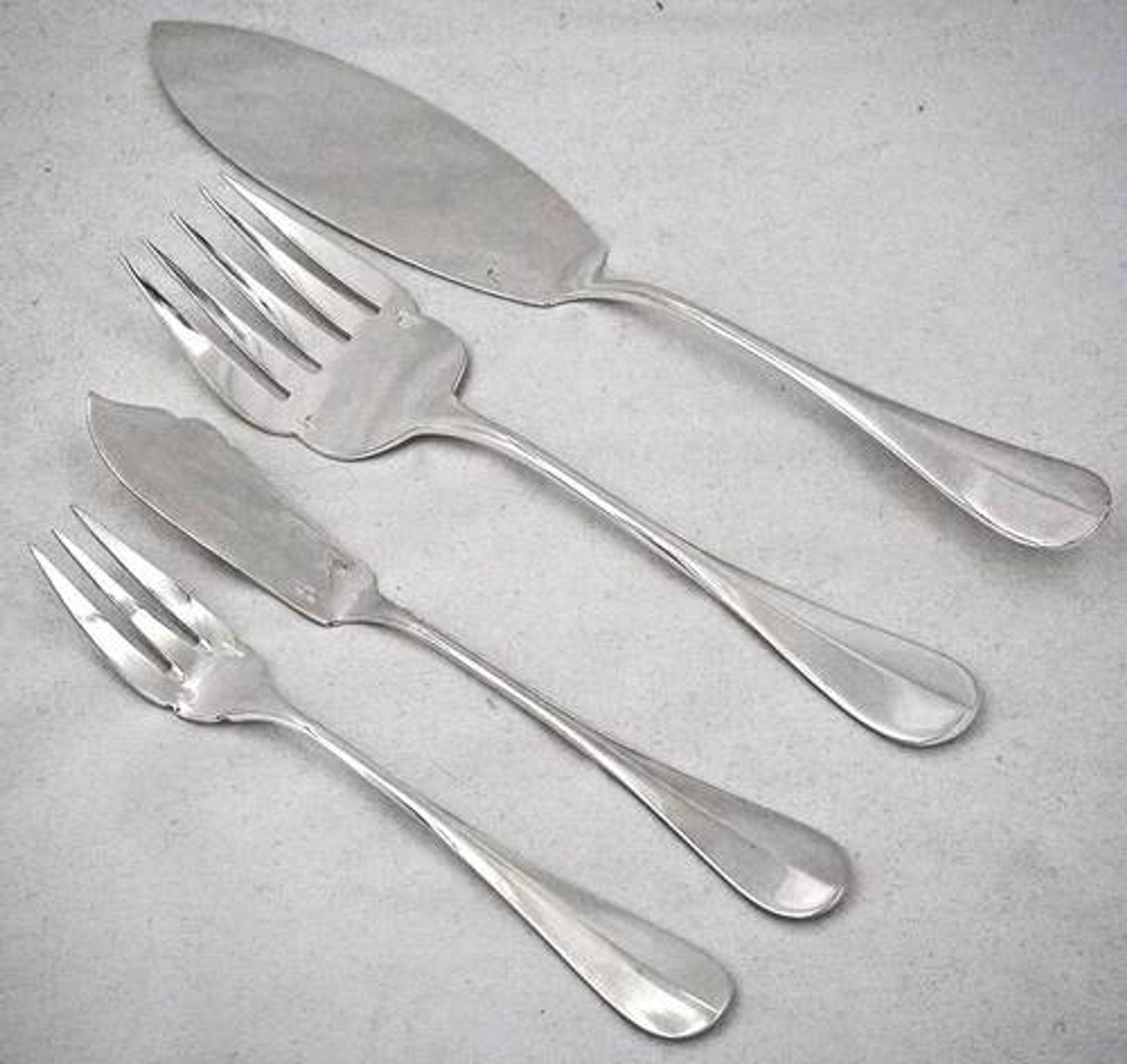 Christofle Fidélio 10 fish cutlery + serving cutlery 22 pieces silver-plated metal