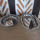 Lot de 2 plats creux inox
