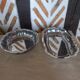 Set of 2 stainless steel hollow dishes