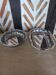 Set of 2 stainless steel hollow dishes