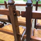 Suite of 6 wooden chairs  1940/1950