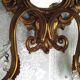 French Antique Gilt Bronze Baroque Double Light Crystal Mirror Wall Sconce 4807