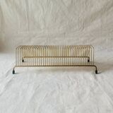 Vintage record holder in golden brass - for 40 vinyls