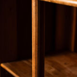 Grocery cabinet with curtain