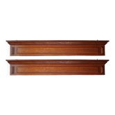 Set of 2 solid oak pediments
