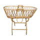 Rattan and bamboo cradle, vintage, 60s