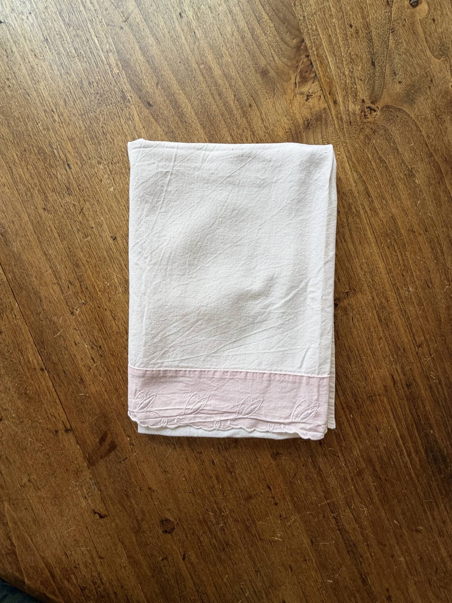 Children's bed sheet, baby, vintage antique linen