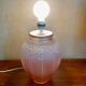 Pink molded glass lamp foot-Art Deco style-Pink décor