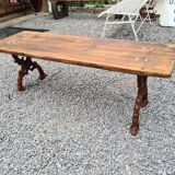 Garden bench in cast iron and wood