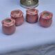 Pink flower candle holder