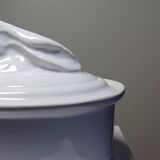 Large vintage white earthenware terrine with hare or rabbit head