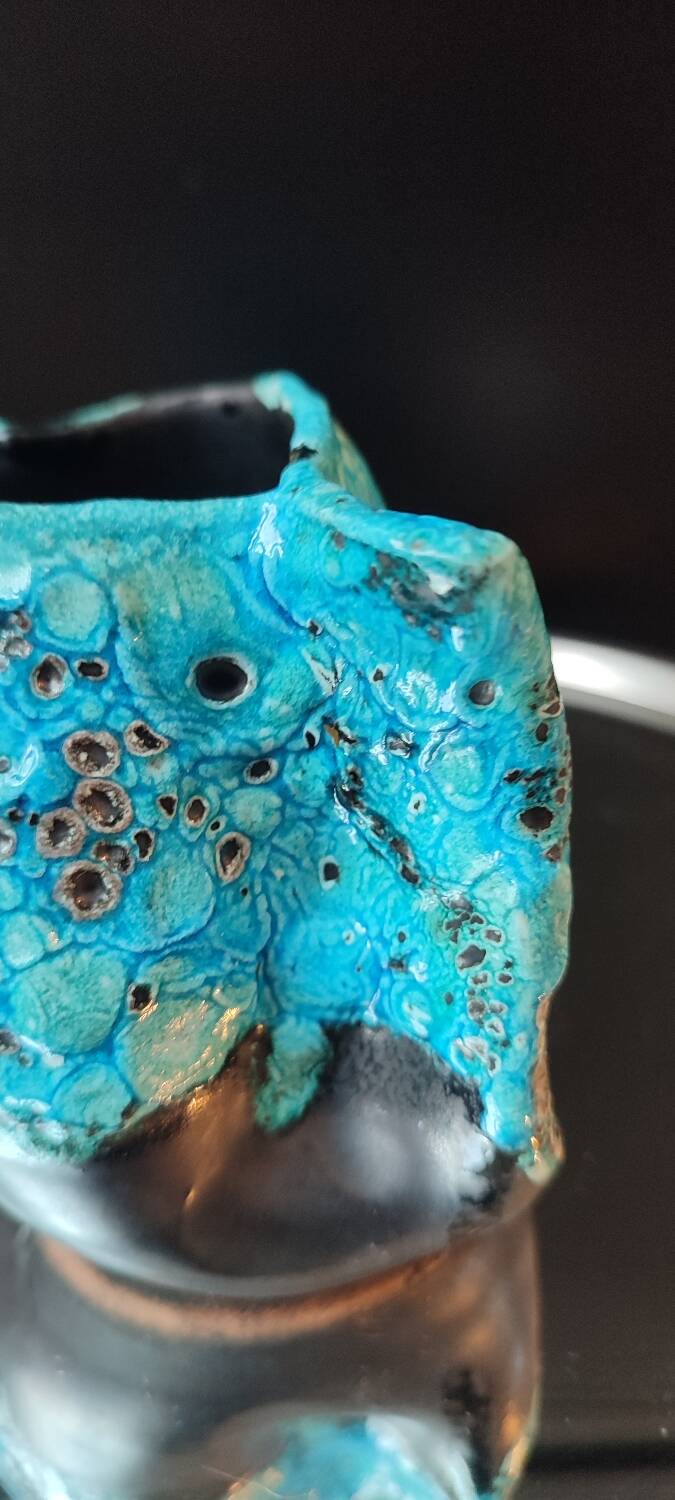 Small ceramic milk jug Cyclope Emaux des Glaciers