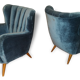 Superb pair Wing chair years 50 club chairs.