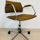 Vintage Mustard Office Arm Chair on Chrome Base from Kovona Model K-380