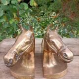 Serres Livres Laiton Cheval Vintage