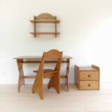 Ensemble bureau chaise étagères Pic Épeiche
