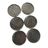 6 Coasters - Silver-plated coasters