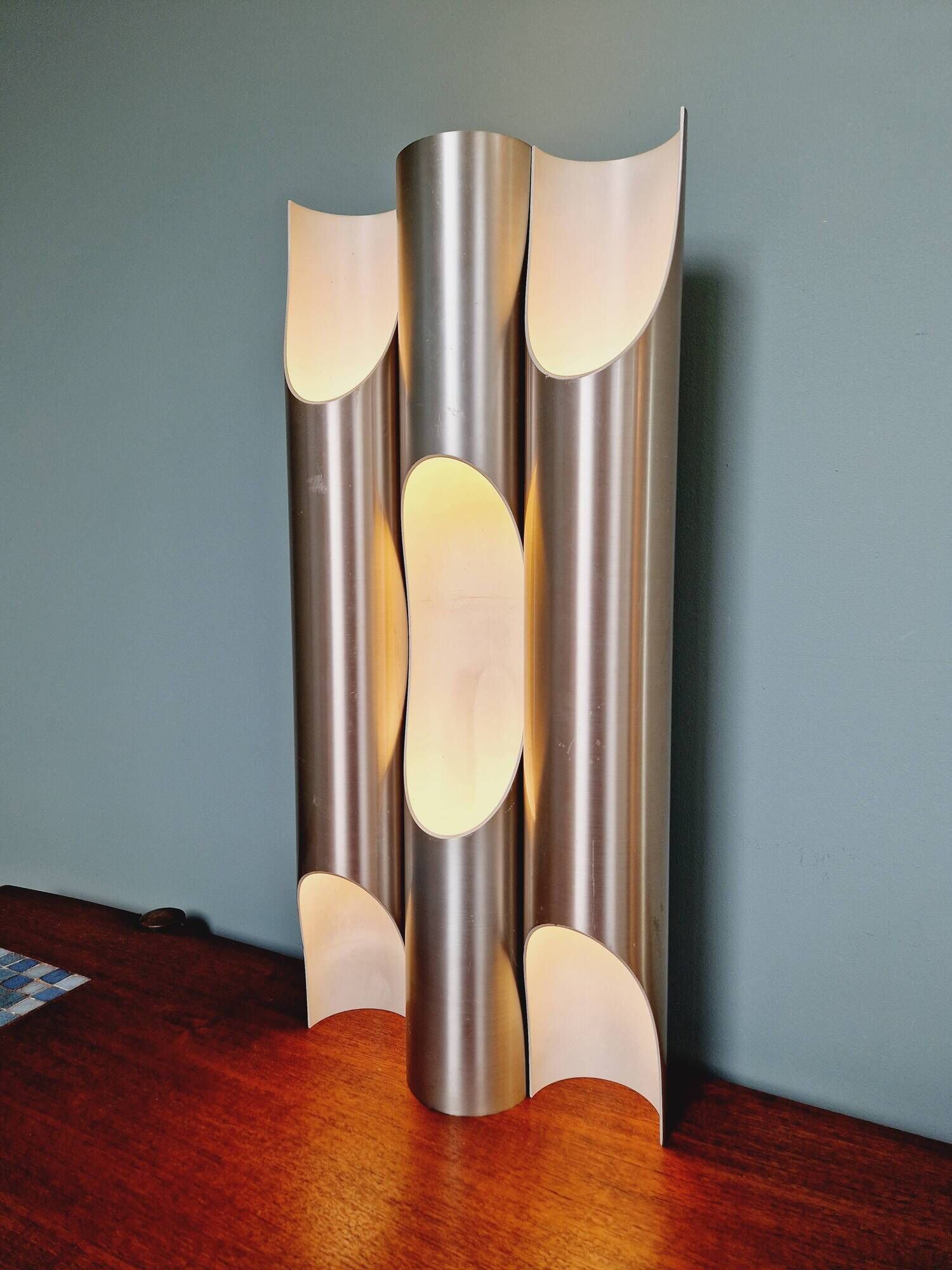 Set of 3 fuga xl wall lights (60cm), raak, 1960s