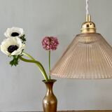 Amber glass lampshade pendant light