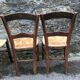 Set of 6 straw bistro chairs