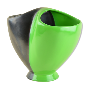 Vase-panier bicolore