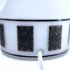 Opaline lamp base frieze stylized flowers 70s