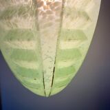 Suspension globe vintag in green clichy glass