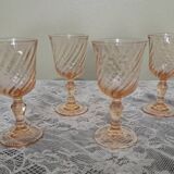 Set of 4 Arcoroc liqueur glasses, Rosaline model