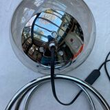Lampe posé en métal, chromé, verre space Age 70