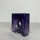 Diabolo vase signed Christian Tortu, blown glass in purple.