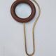 Scandinavian design magnifier wood and brass