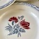 set of 5 Digoin Sarreguemines flat plates model Juliette / Nina Rosa 50s