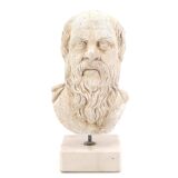 Plaster bust of a Greek man Socrates, 1970s