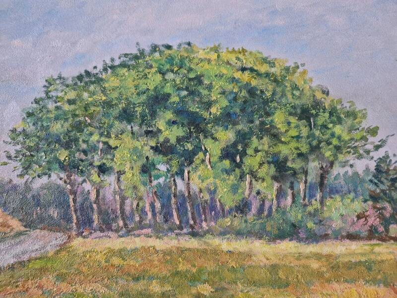 Christian Xapella (1927-2021) - Oil on hardboard - La madeleine à Grand Champ - Signed