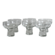 6 clear glass cups