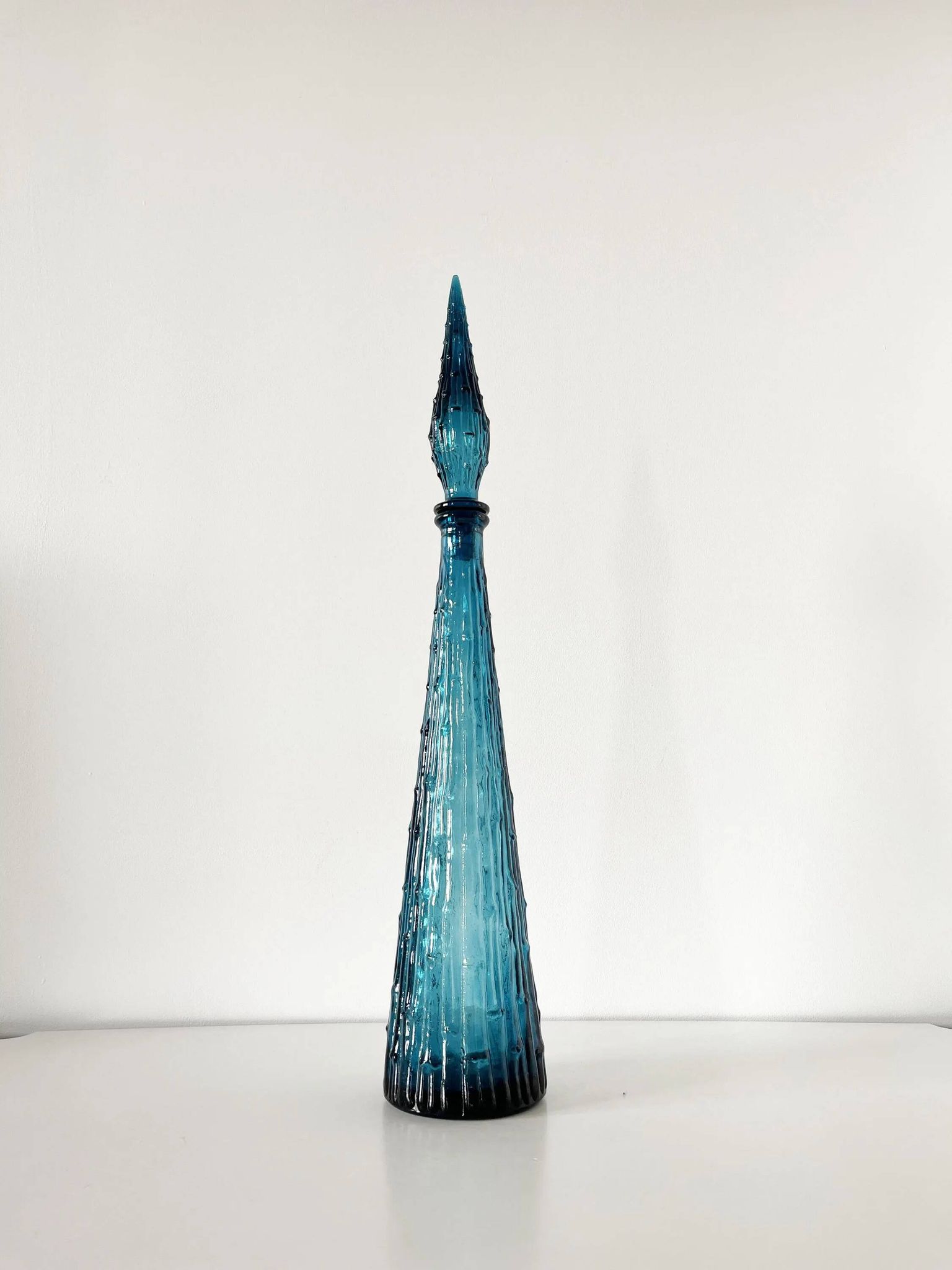 Vintage Italian glassware, bottle or carafe, 1960s, EMPOLI