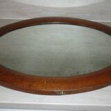 Miroir ovale cadre bois 74X58