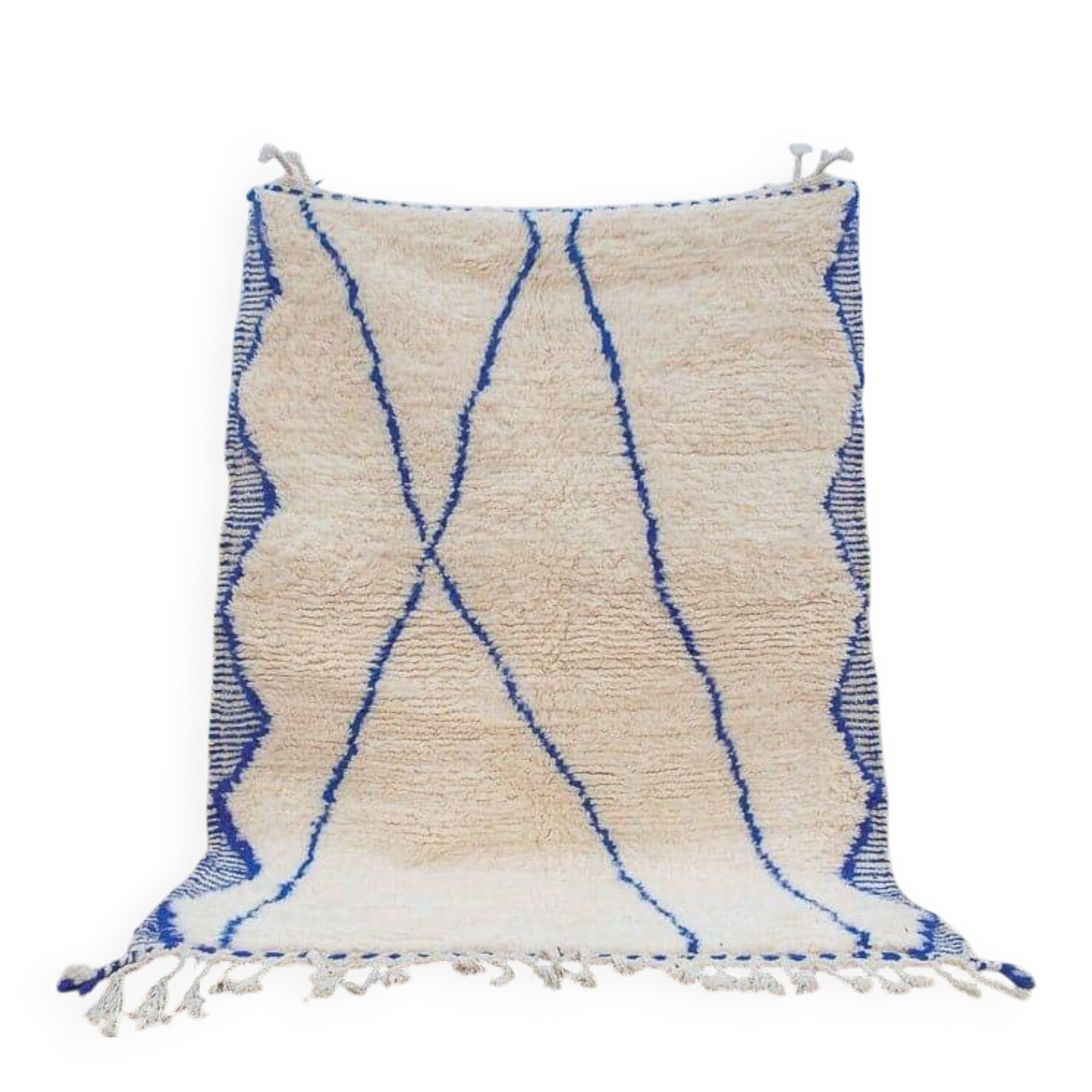 Traditional handwoven pure wool Berber rug size 150/250 cm