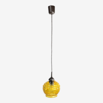 1970s modernist hanging lamp, poland