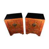 Pair of Chinese bedside tables