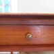 minister's desk - 2 drawers - solid wood - faux leather writing pad - Louis Philippe