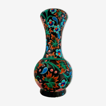 Enamel vase of Longwy